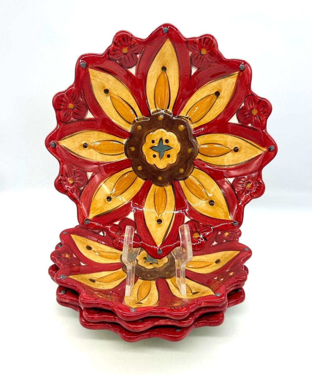 Pier 1 Imports Carynthum Set of 4 Salad / Dessert Plates 8"